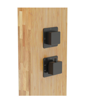 Душевая панель CORSAN BAO BAMBOO BLACK с термостатом (B022TBL)