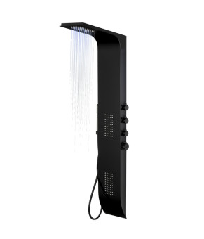 Душевая панель CORSAN DUO BLACK LED (A777MBLLED)