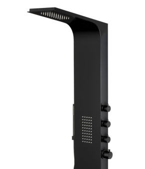 Душевая панель CORSAN DUO BLACK LED с термостатом (A777TBLLED)