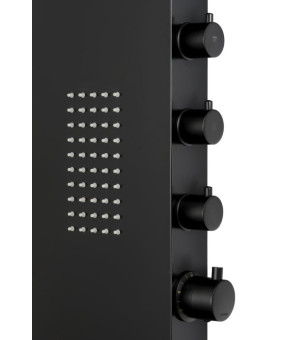 Душевая панель CORSAN DUO BLACK LED с термостатом (A777TBLLED)