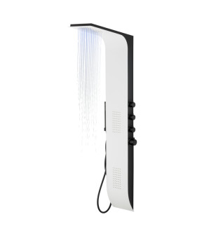 Душевая панель CORSAN DUO BLACK WHITE LED с термостатом (A777TWBLLED)