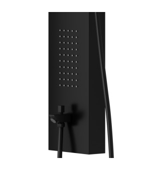 Душевая панель CORSAN FESTO BLACK с изливом (S046MBLW)