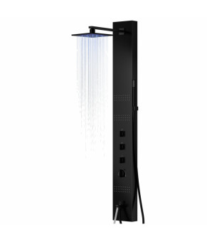 Душевая панель CORSAN NEO BLACK LED с изливом (S060MBLLEDW)