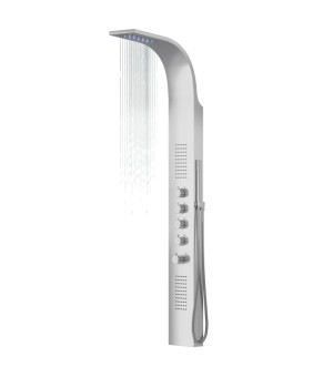 Душевая панель CORSAN SAMSARA INOX LED с термостатом (S003TSLLED)