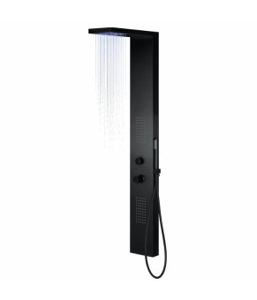 Душевая панель CORSAN TUGELA BLACK LED (S029MBLLED)