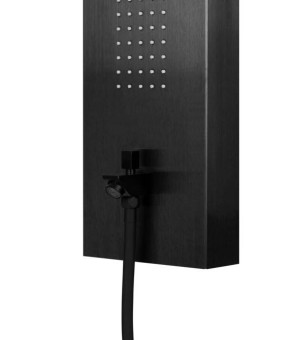 Душевая панель CORSAN TUGELA BLACK LED с изливом (S029MBLLEDW)