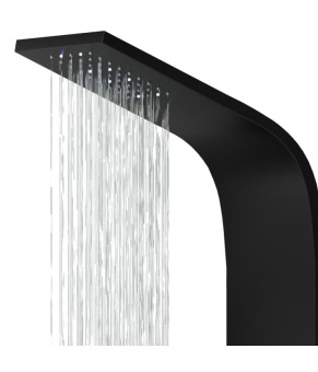 Душевая панель CORSAN ALTO BLACK LED с изливом и термостатом (A017TBLLEDW)