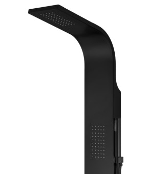 Душевая панель CORSAN ALTO BLACK с изливом и термостатом (A017TBLW)