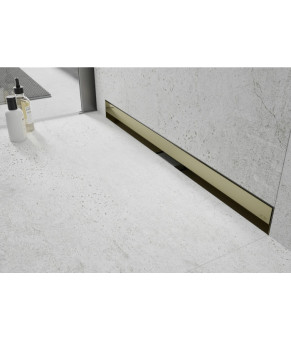 Трап для душа MEXEN FLAT 70 WALL GOLD 2в1 настенный золотой (MEX-1530070)