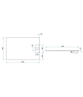Душевой поддон REA BAZALT 80x120 BLACK (REA-K3305)