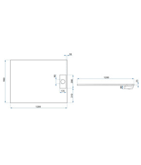Душевой поддон REA BAZALT 90x120 WHITE (REA-K3302)