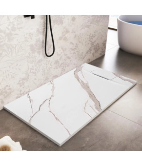 Душевой поддон REA BAZALT 80x100 CARRARA WHITE (REA-K7000)