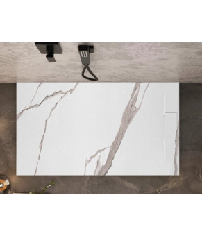 Душевой поддон REA BAZALT 80x100 CARRARA WHITE (REA-K7000)