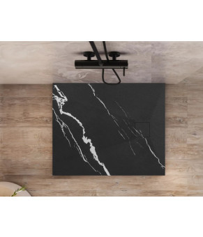 Душевой поддон REA MAGNUM 90x90 CARRARA BLACK  (REA-K7008)