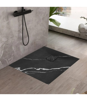 Душевой поддон REA MAGNUM 90x90 CARRARA BLACK  (REA-K7008)