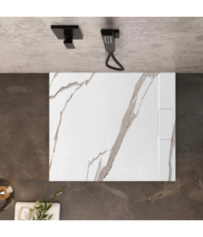 Душевой поддон REA BAZALT 90x90 CARRARA WHITE (REA-K7002)