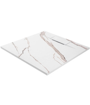 Душевой поддон REA BAZALT 90x90 CARRARA WHITE (REA-K7002)