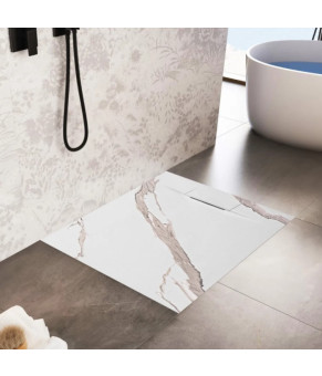 Душевой поддон REA BAZALT 90x90 CARRARA WHITE (REA-K7002)
