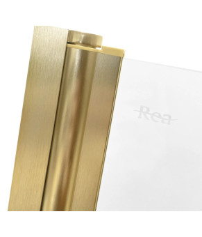 Шторка для ванны REA  AGAT-3 120 BRUSHED GOLD складная (REA-W2501)