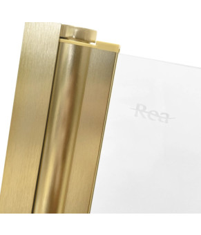 Шторка для ванны REA  AGAT-2 80 BRUSHED GOLD складная (REA-W2500)