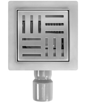 Трап для душа REA CROSS 12x12 NICKIEL BRUSHED (REA-G6200)