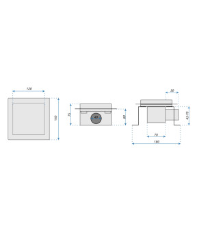 Трап для душа REA CROSS 12x12 NICKIEL BRUSHED (REA-G6200)
