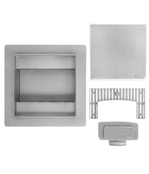 Трап для душа REA NEO 12x12 NICKIEL BRUSHED  (REA-G6206)