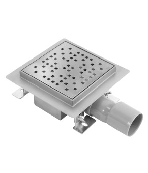 Трап для душа REA DOTS 15x15 NICKIEL BRUSHED (REA-G6203)