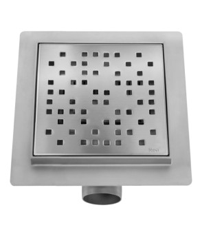 Трап для душа REA DOTS 15x15 NICKIEL BRUSHED (REA-G6203)