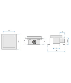 Трап для душа REA CROSS 15x15 NICKIEL BRUSHED   (REA-G6201)