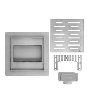 Трап для душа REA LINE 15x15 NICKIEL BRUSHED (REA-G6205)