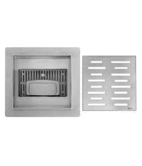Трап для душа REA LINE 15x15 NICKIEL BRUSHED (REA-G6205)