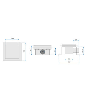 Трап для душа REA LINE 15x15 NICKIEL BRUSHED (REA-G6205)