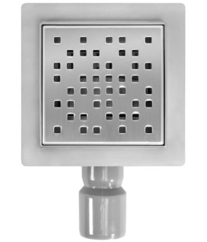 Трап для душа REA DOTS 12x12 NICKIEL BRUSHED (REA-G6202)