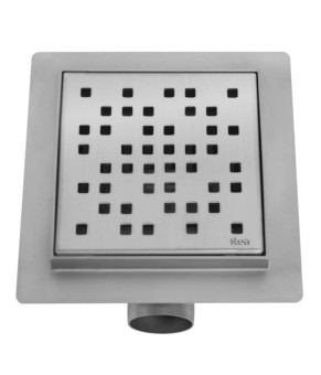 Трап для душа REA DOTS 12x12 NICKIEL BRUSHED (REA-G6202)