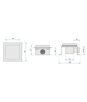 Трап для душа REA DOTS 12x12 NICKIEL BRUSHED (REA-G6202)