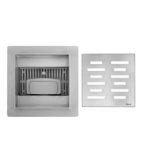 Трап для душа REA LINE 12x12 NICKIEL BRUSHED (REA-G6204)