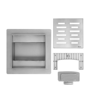Трап для душа REA LINE 12x12 NICKIEL BRUSHED (REA-G6204)