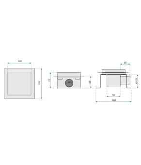 Трап для душа REA LINE 12x12 NICKIEL BRUSHED (REA-G6204)