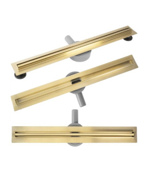 Трап для душа REA NEOX 70 SLIM PRO BRUSHED GOLD матовое золото (REA-G2714)