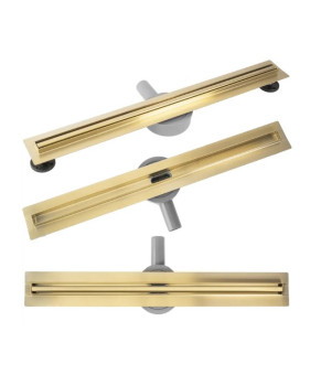 Трап для душа REA NEOX 60 SLIM PRO BRUSHED GOLD матовое золото (REA-G2713)