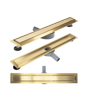 Трап для душа REA NEOX 90 PRO BRUSHED GOLD 2в1 матовое золото (REA-G2704)