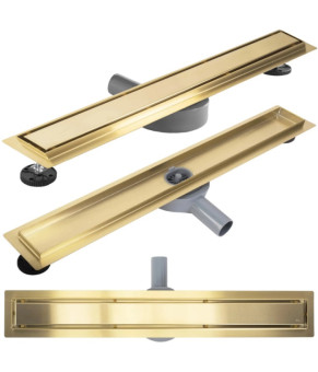 Трап для душа REA NEOX 100 PRO BRUSHED GOLD 2в1 матовое золото (REA-G2850)