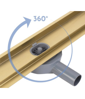 Трап для душа REA NEOX 100 PRO BRUSHED GOLD 2в1 матовое золото (REA-G2850)