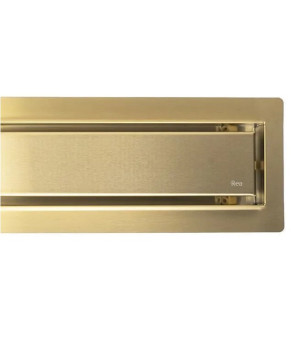 Трап для душа REA NEOX 100 PRO BRUSHED GOLD 2в1 матовое золото (REA-G2850)