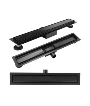Трап для душа REA NEOX 100 BLACK 2в1 черный (REA-G6605)
