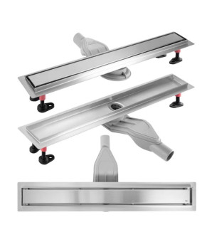 Трап для душа REA NEOX 90 SUPERFLOW BRUSHED STEEL 2в1 сталь (REA-G2708)