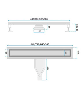 Трап для душа REA NEOX 60 SUPERFLOW BRUSHED STEEL 2в1 сталь (REA-G2705)