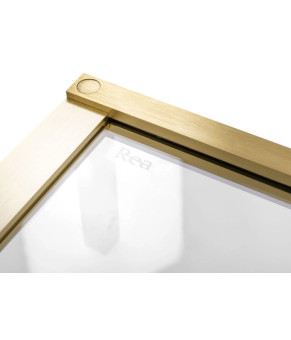 Душевая дверь REA HUGO 120 BRUSHED GOLD распашная (REA-K6610+REA-K8411)