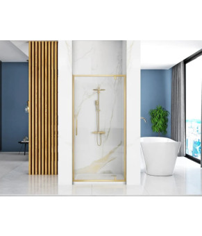 Душевая дверь REA RAPID SWING 90 BRUSHED GOLD  (REA-K2502)